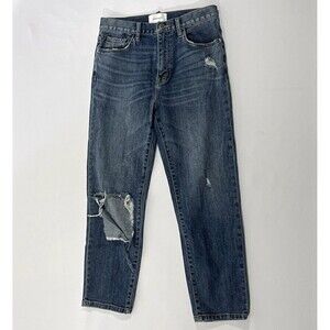 Current Elliott Sz 28 The Boyfriend Loved Destroy Distressed Jeans Crop Relaxed